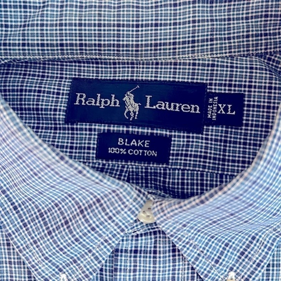 Ralph Lauren Men's Blake 100% Cotton Long Sleeve Button Up Shirt Size XL - Picture 3 of 5